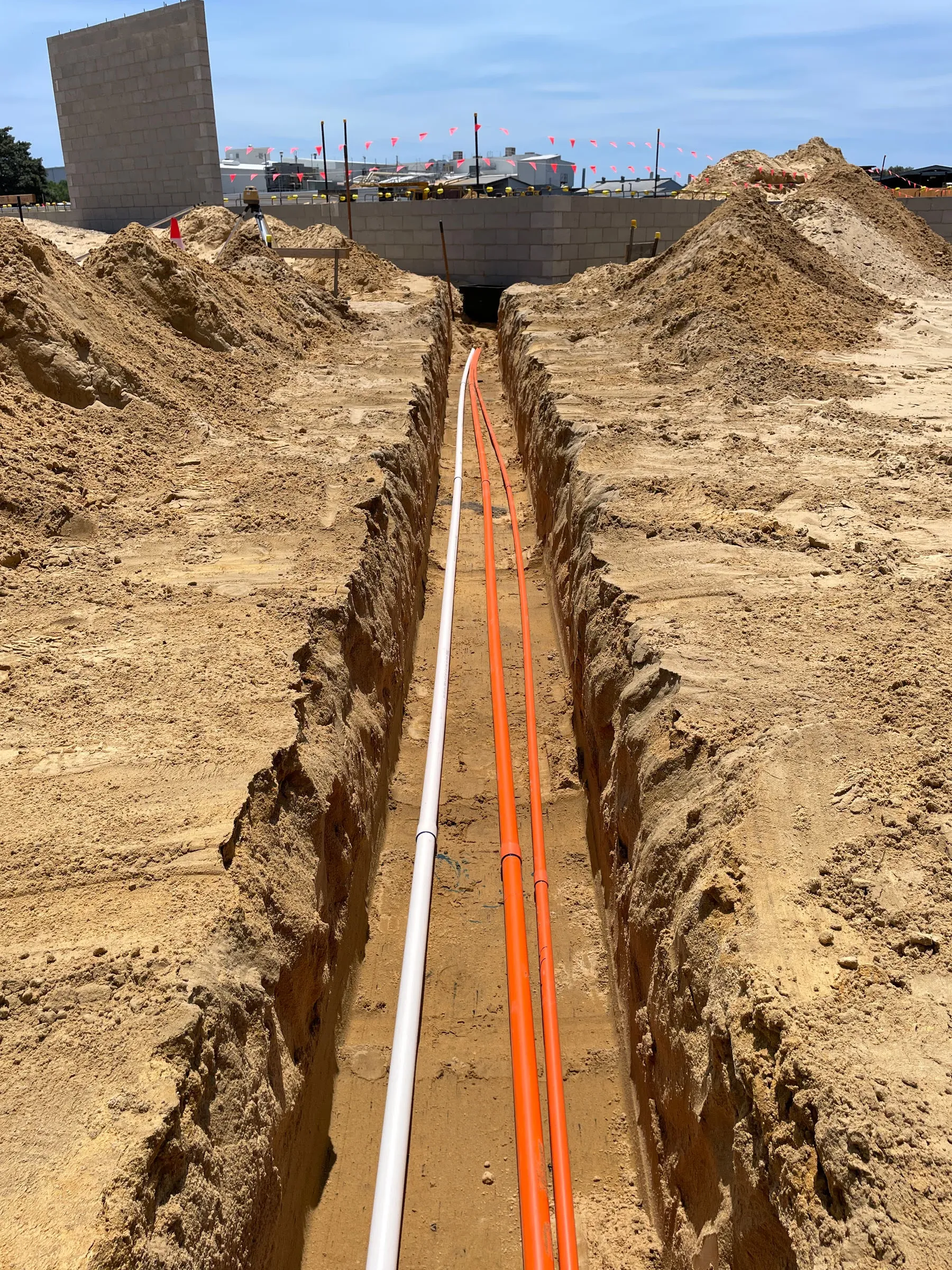 Completed electrical systems inside V & V Walsh cold storage extension in Bunbury WA