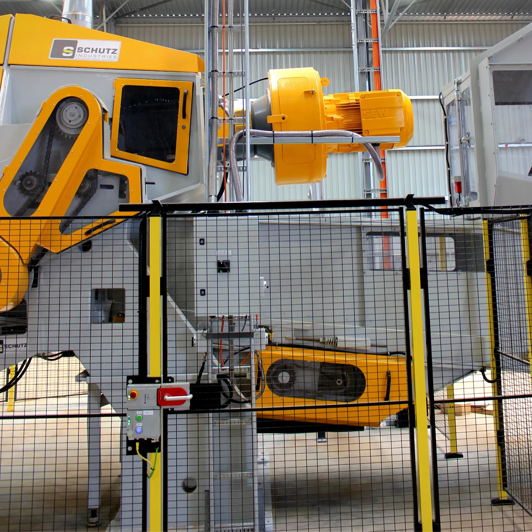 Electrical components installed within Al Dahra hay processing plant machinery as part of the completed process plant project