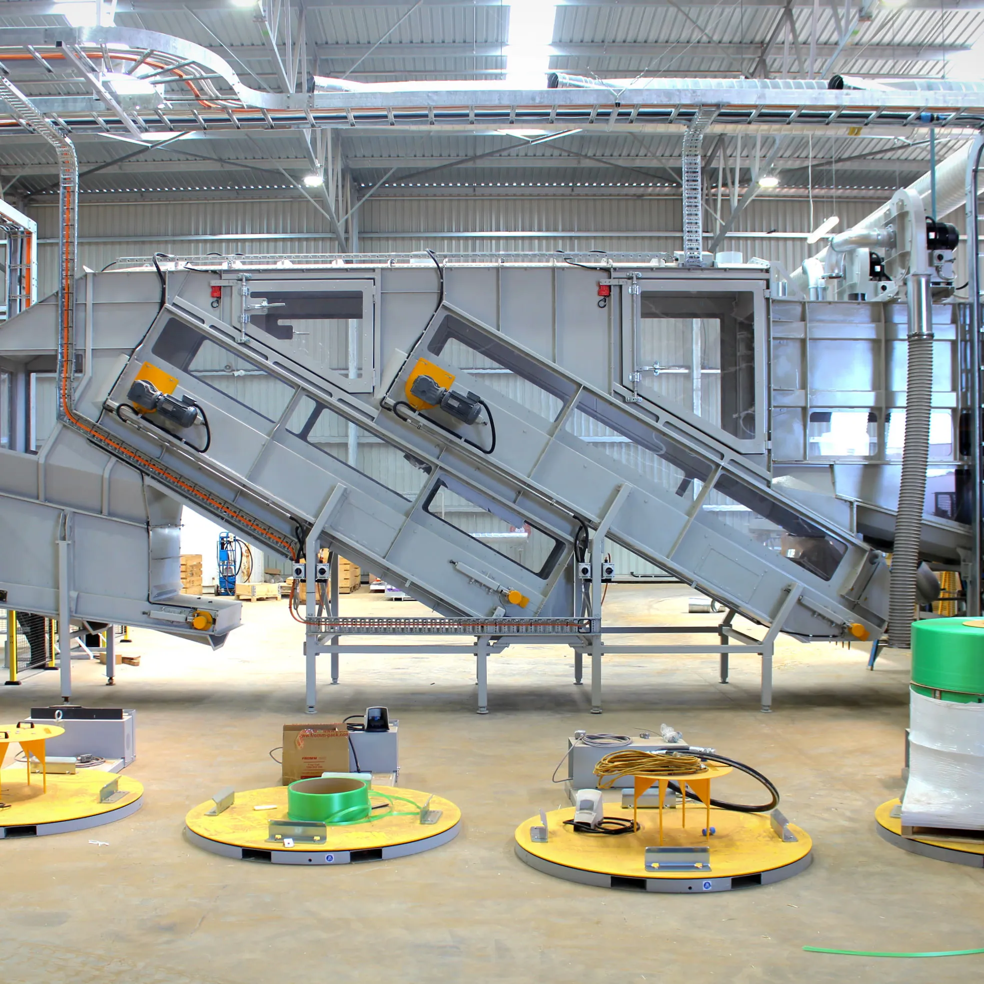 Electrical installation for additional hay processing plant machinery at Al Dahra facility, showcasing integrated systems within the completed process plant