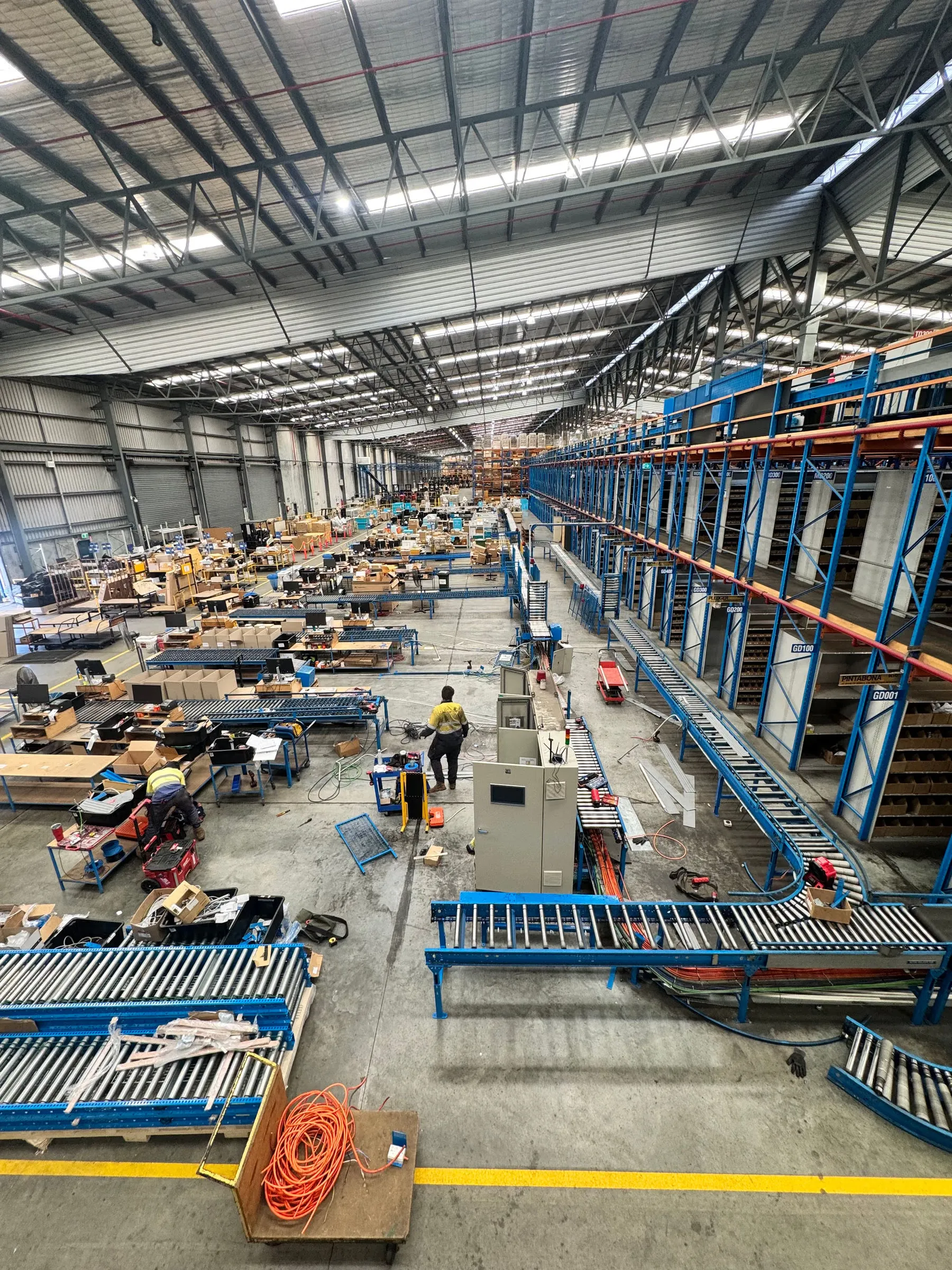 Warehouse automation controls installation Dexion Amcap facility Perth