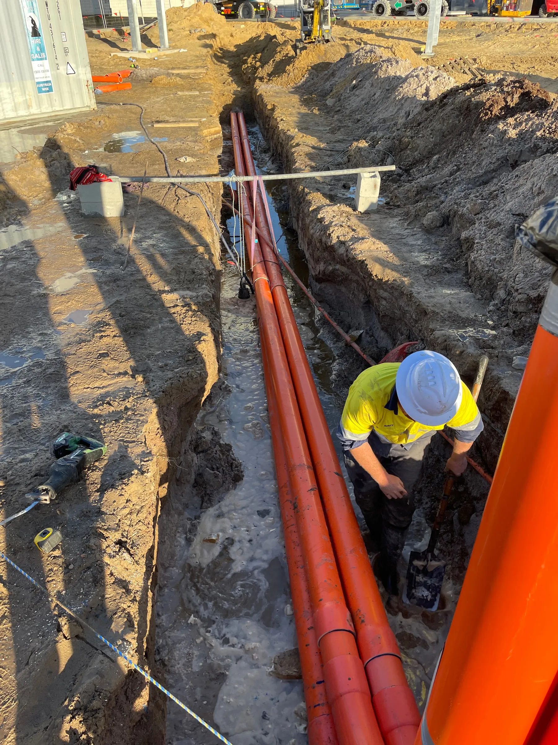 V&V Walsh cold storage extension electrical conduit and cabling Perth WA
